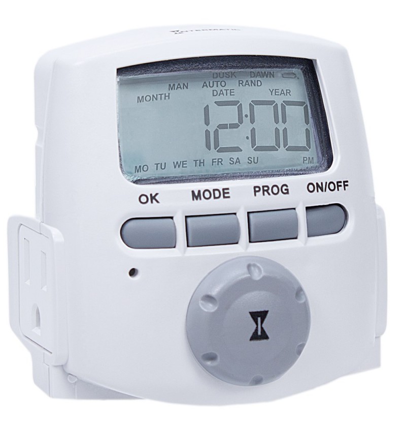 Intermatic,TIMER ELECTRONICO ENCHUFABLE 125V 15A DOS TOMACORRIENTES, DT620MX, ITMDT620MX