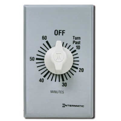 Timer giratorio mecanico 60 min 120V - 277V 20A SPST placa metalica uso Comercial