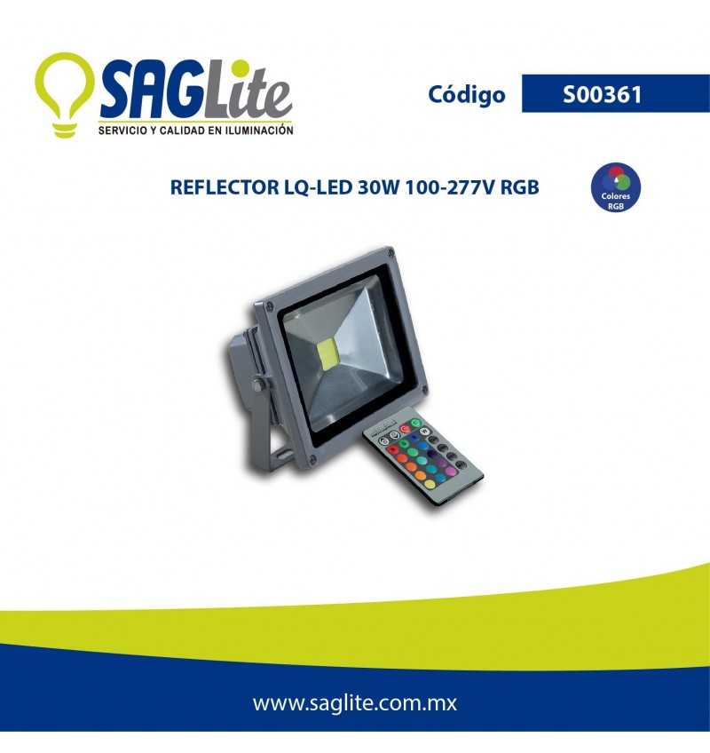 REFLECTOR 30W RGB 100-277V LQ-LED, S00361, SAGS00361
