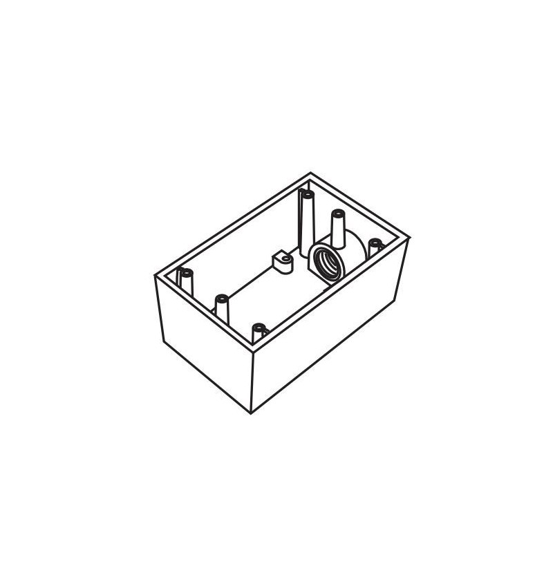 Rawelt,Caja Exterior 2X4 Ko 1-2" 1 Salida,, 01.01.0505, REVRR0505