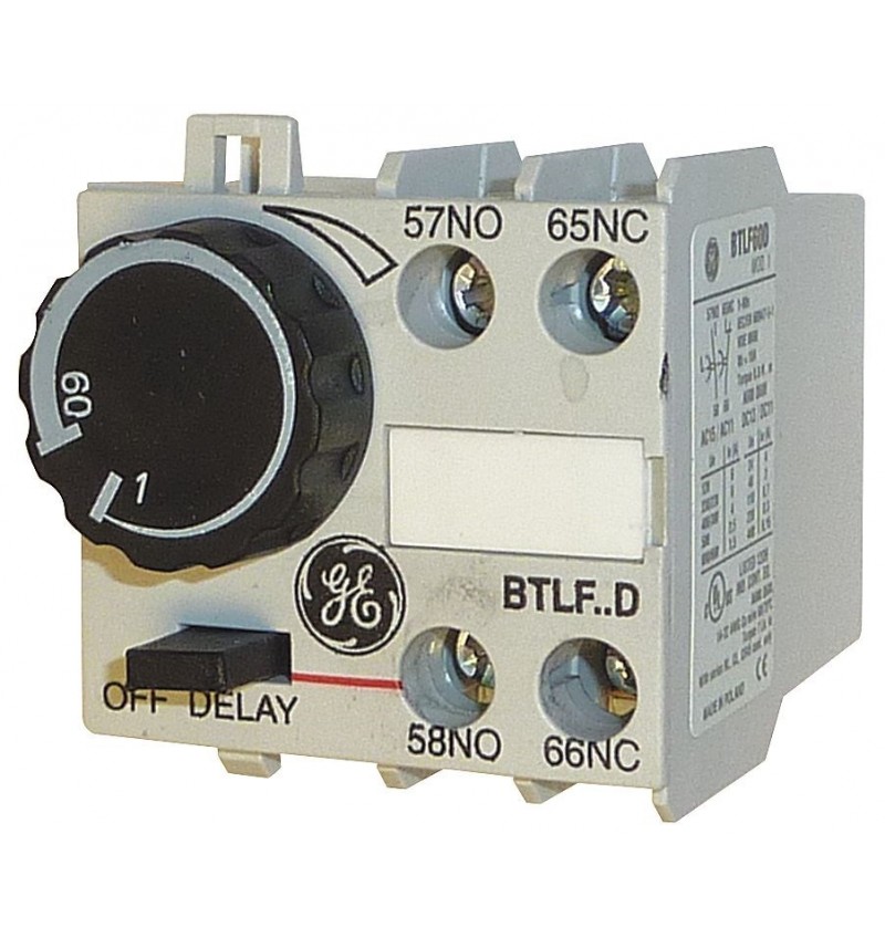 General Electric,Temporizador OFF DELAY 1-60 SEG para Contactores CL00-CL45                                                              , 104712, GECBTLF60D