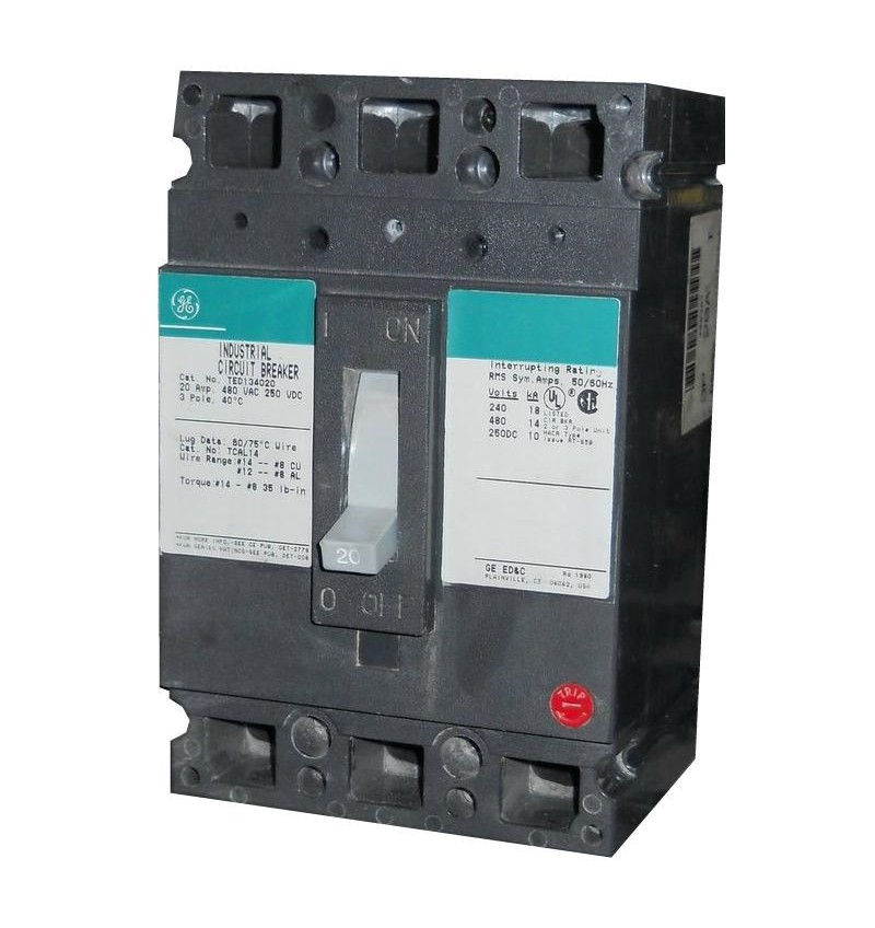 General Electric,Interruptor Termomagnetico TED 3P 20A 480Vac  18 Kaic, , GECTED134020WL