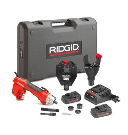 RIDGID,Pinza Ponchadora Hidraulica a bateria 06 Ton RE-6 Multi herramienta para Corte y Sacabocado                             , 52093, RID52093