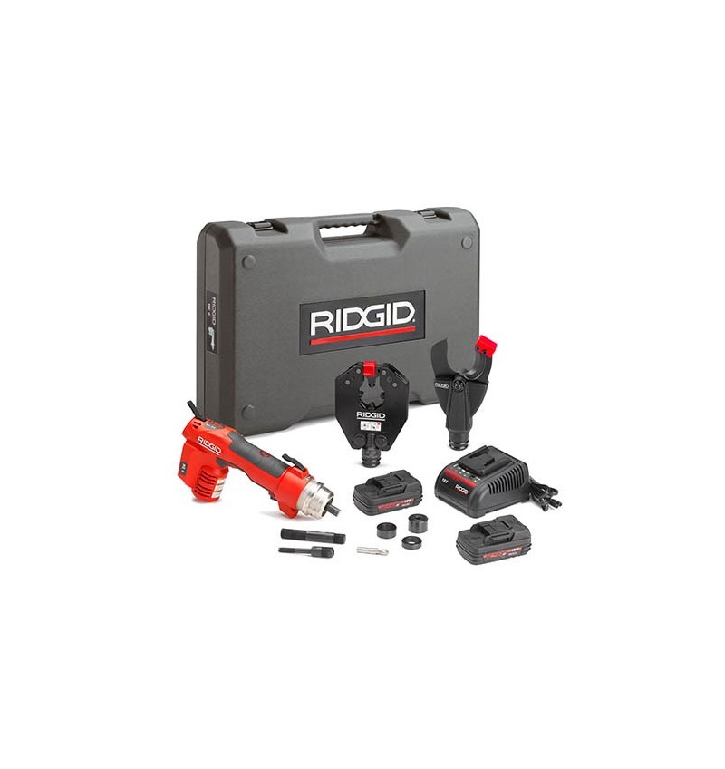 RIDGID,Pinza Ponchadora Hidraulica a bateria 06 Ton RE-6 Multi herramienta para Corte y Sacabocado                             , 52093, RID52093