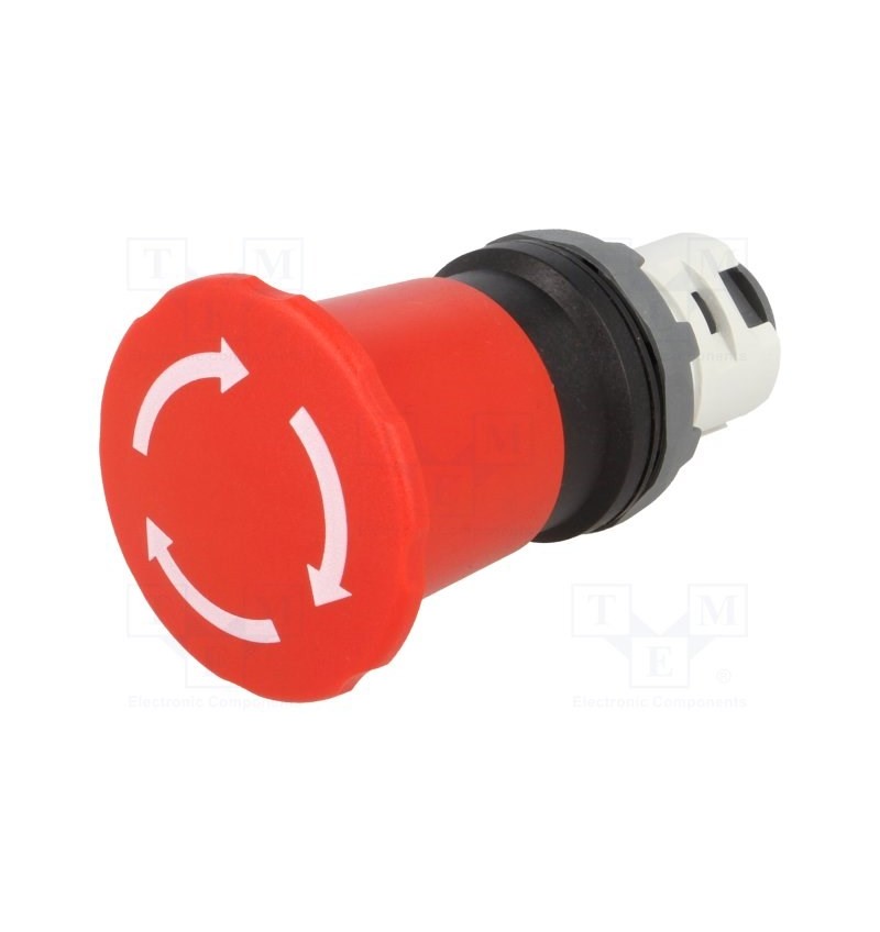 ABB,Boton hongo Paro Emergencia Rojo Girar-restablecer no iluminado 40mm MPET4-10R, 1SFA611523R1001, ABB1SFA611523R1001