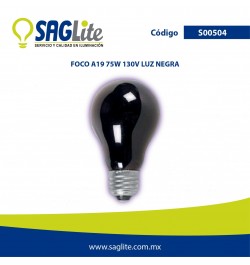 Saglite,Foco LED A19 75W 130V BLB LUZ NEGRA, S00504, SAGS00504