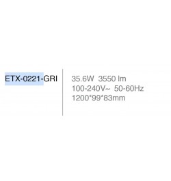 Estevez,PROPPER IP65 35.6W LED LUZ NEUTRA, ETX-0221-GRI, ESTETX-0221-GRI
