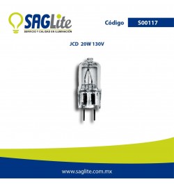 Saglite,Foco Halogeno Hi Pin 20 W 120 V Jcd G6.35, S00117, SAGS00117