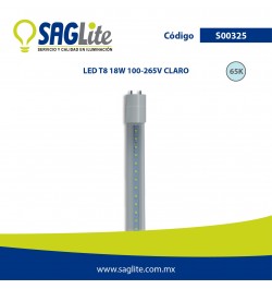 Saglite,Foco Ledtube T8 18 W 100 - 265V G13 6500 K Claro 4 pies, S00325, SAGS00325