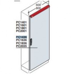 ABB,Puerta Opaca de 1,550x890 mm para ArTu L Panelboard, PC1436, ABBPC1436
