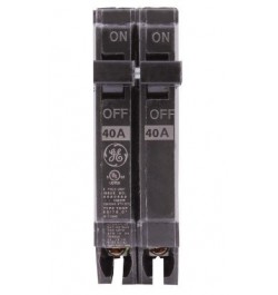 General Electric,Interruptor Termomagnetico THQP 2P 40A 240Vac Enchufable Pastilla 1-2", THQP240, GECTHQP240