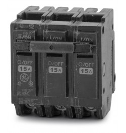 General Electric,Interruptor Termomagnetico THQL 3P 15A 240Vac Enchufable, THQL32015, GECTHQL32015