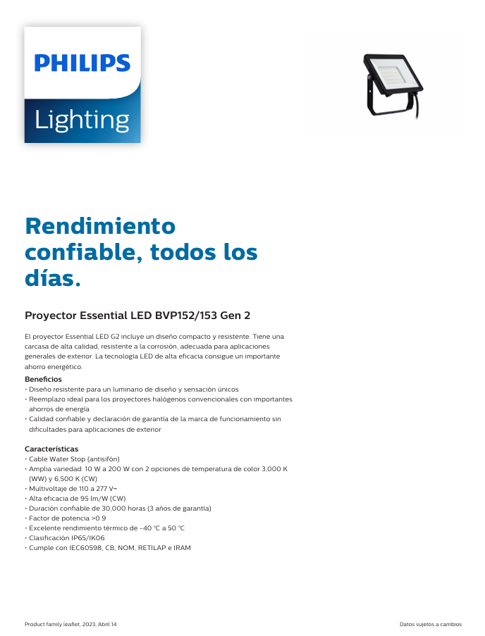 philips reflectores